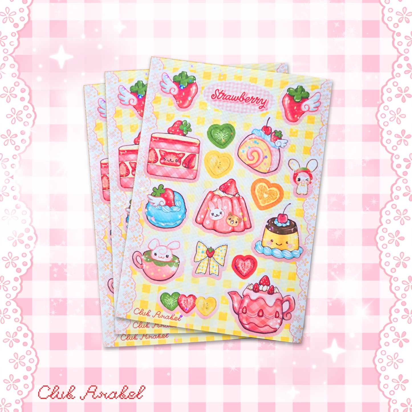 Strawberry Snack Friends Sticker Sheet
