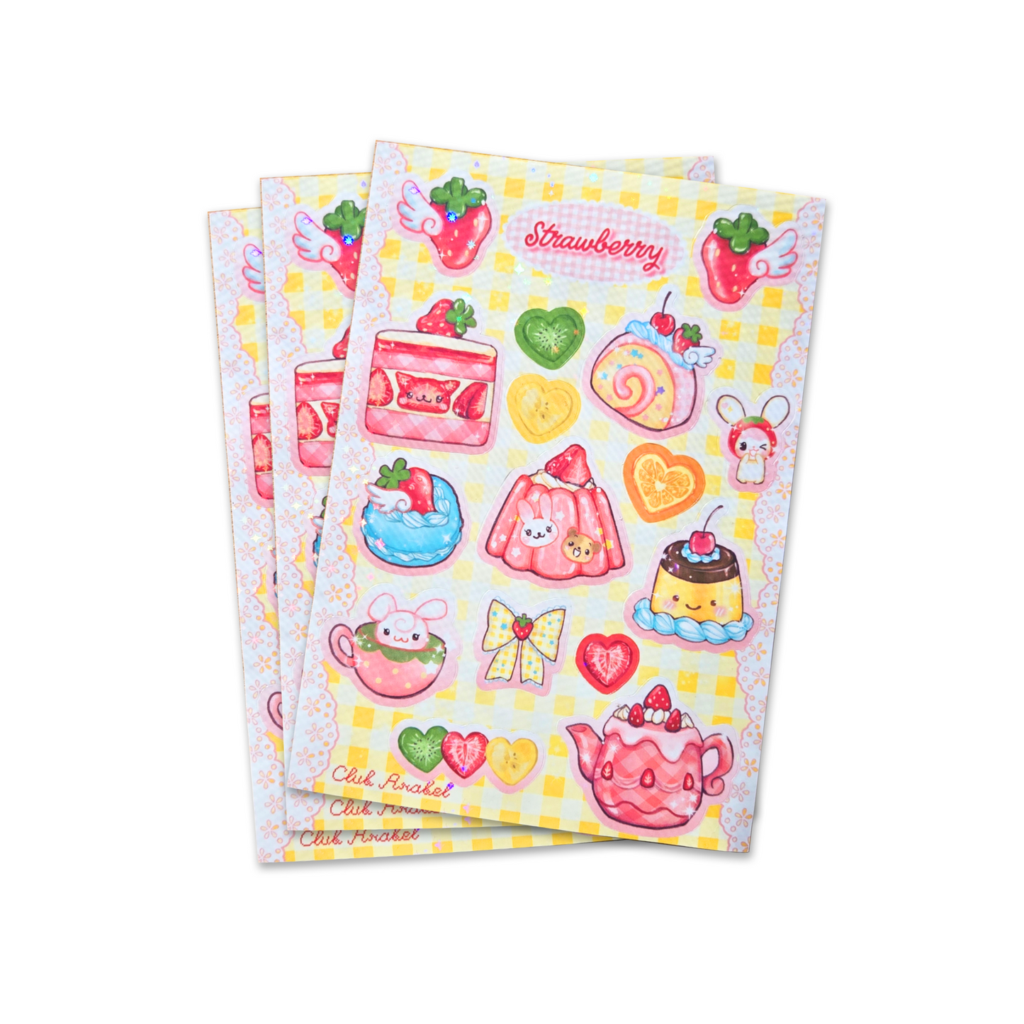 Strawberry Snack Friends Sticker Sheet