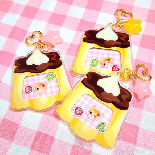 Pudding Shaker Acrylic Keychain