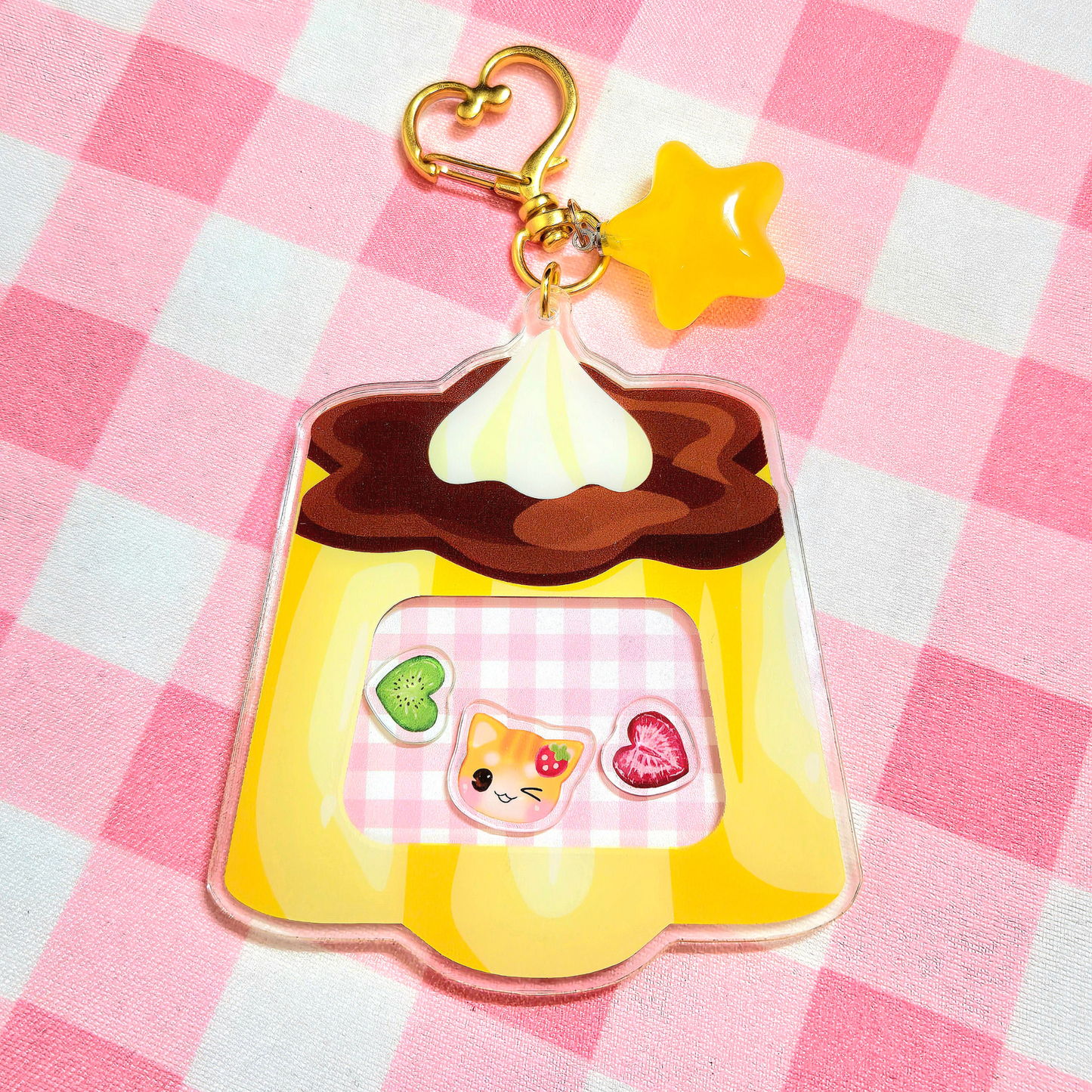 Pudding Shaker Acrylic Keychain
